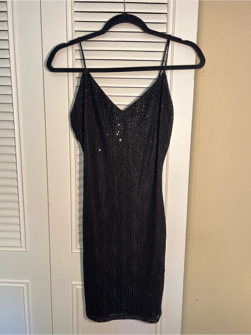Windsor Black Beaded Slip Dress - Elegant Evening Dress